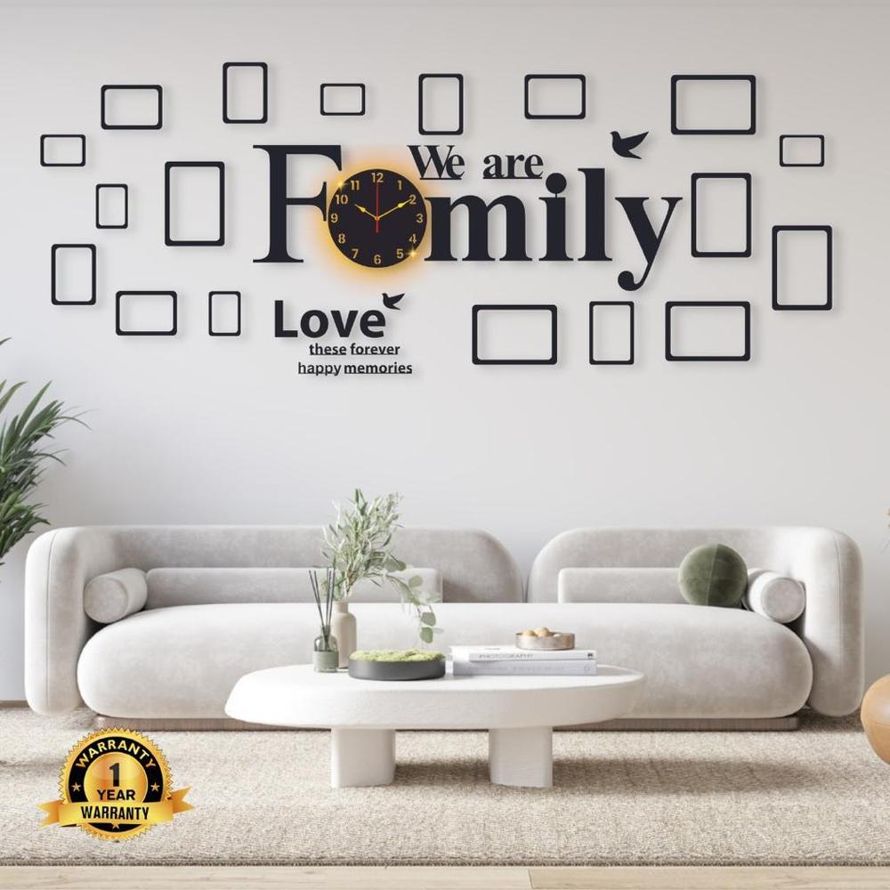 Family Design Alphabet Wall Clock With Backlight