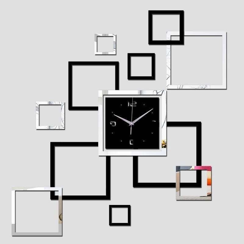 Analogue Modern Silver Acrylic Wall Clock