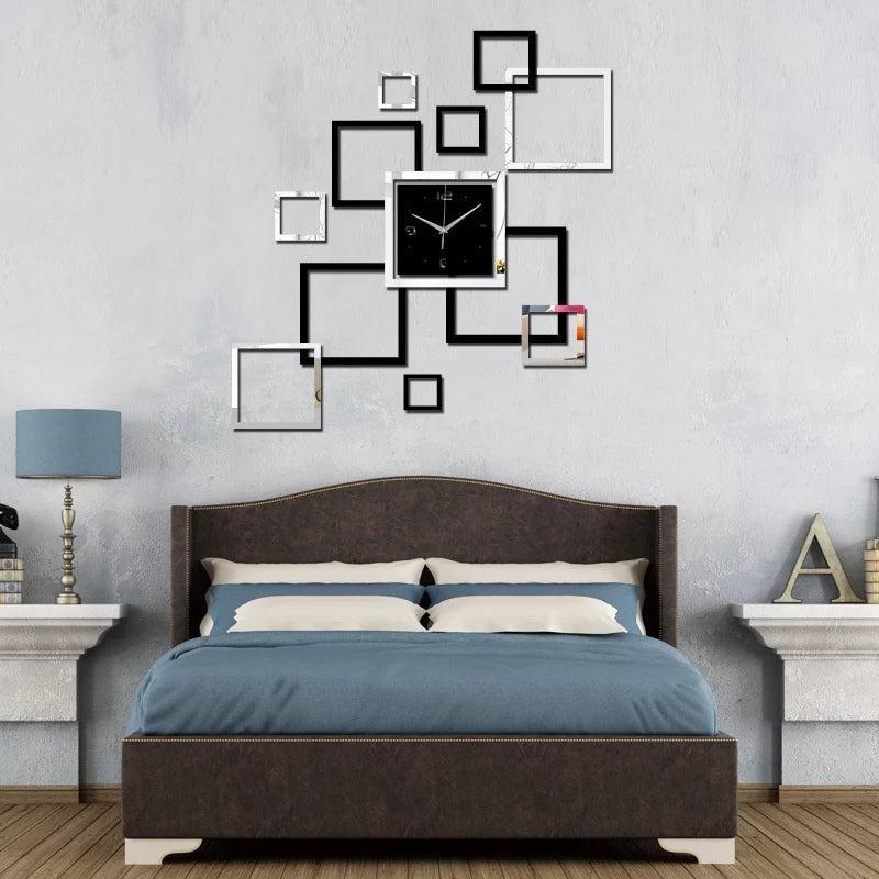 Analogue Modern Silver Acrylic Wall Clock